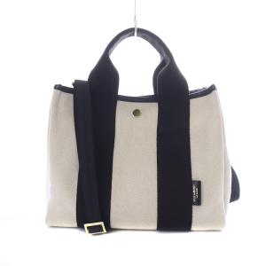 トートバッグ ショルダーバッグ 2WAYバッグ バイカラー キャンバス 白 ホワイト 黒 ブラック /SB