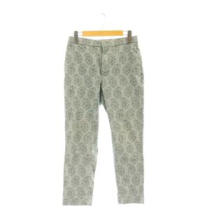 花巴ジャカードスリムパンツ テーパード ジッパーフライ 2 ライトグレー ダークグレー /DO OS