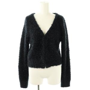 24ASS フィルムフェザーカーディガン ニット F 紺 /MI OS