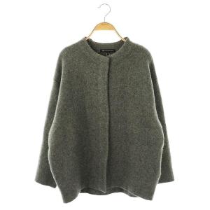 vingt-trois 24AW ラクーンブレンドダブルフェイス ニットカーディガン 38 チャコールグレー