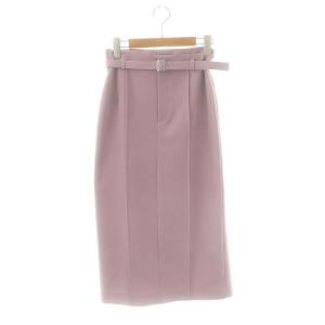 24SS ダブルウエストタイトスカート マキシ ロング 1 紫 パープル /AT OS