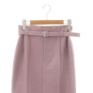 JUSGLITTY 24SS ダブルウエストタイトスカート マキシ ロング 1 紫 パープル /AT OS