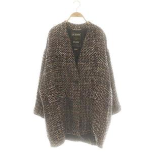 23AW SUPER140S/GIOLICAコクーンコート F ネイビー