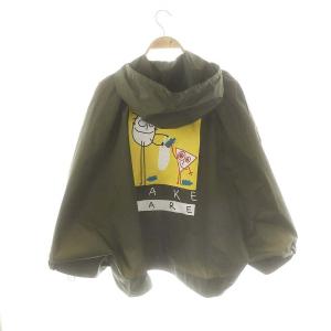 PLAN C ナイロンポンチョ ジャケット F カーキ /MI OS SH