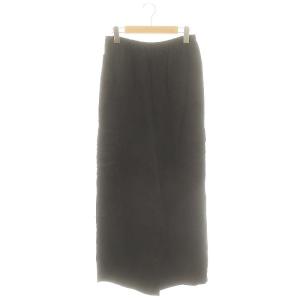 23SS Drape Satin ワイドパンツ イージー 38 黒 /MI OS