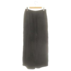 L'Appartement 23SS Drape Satin ワイドパンツ イージー 38 黒 /MI OS
