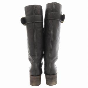 Chloe パディントンロングブーツ ローヒール レザー 36 黒 ブラック /GV