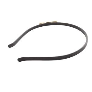 Salvatore Ferragamo ヴァラ リボン カチューシャ 黒 ブラック ゴールド色 /SR22 OH