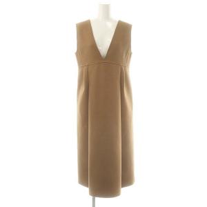 ジャンパースカート ワンピース ロング ノースリーブ 38 ベージュ /NR OS