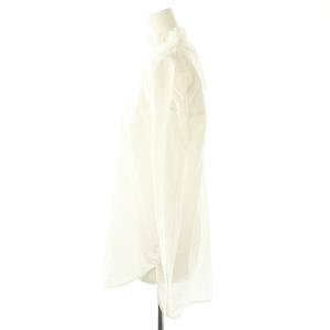 ESTNATION スタンドフリルブラウス プルオーバー 長袖 38 ホワイト /DF OS