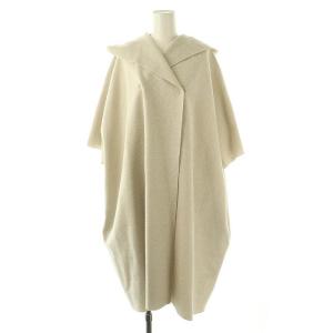 ウールリング フードベストコート アウター アイボリー /ES OS