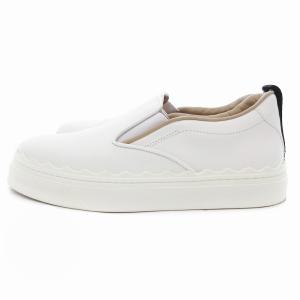 Chloe スリッポン スニーカー シューズ レザー 36 白 ホワイト /JS