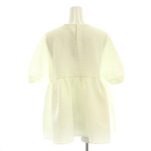 BALLSEY ペイズリーマトラッセ ペプラムブラウス 36 オフホワイト /MI OS