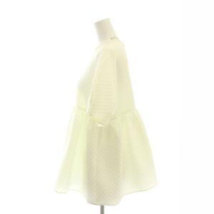 BALLSEY ペイズリーマトラッセ ペプラムブラウス 36 オフホワイト /MI OS