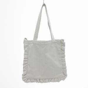 mini size frill bag トートバッグ フリル 白 ホワイト /UO