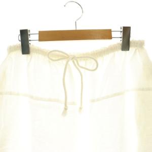 nest Robe リネン近江晒レースドロワーズロングパンツ ストレート イージー F 白 ホワイト /AT OS