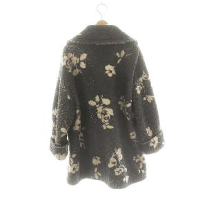 HERNO CA0333D 総柄 コート チェスター 38 グレー アイボリー /MI OS