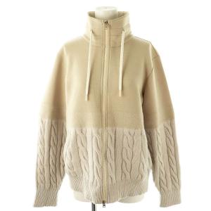 Resort JC00008DR ニット切替 ジップアップ ジャケット 42 ベージュ