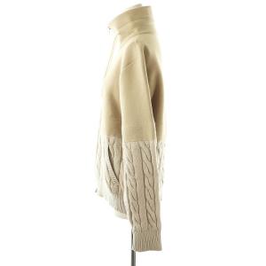 HERNO Resort JC00008DR ニット切替 ジップアップ ジャケット 42 ベージュ