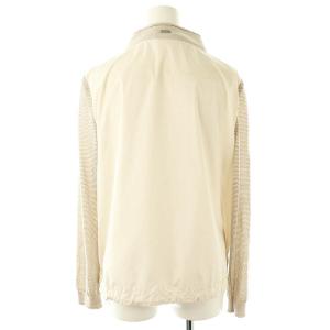 HERNO MC0003D 袖切替 ジップアップ ブルゾン ジャケット 42 ライトベージュ /MI OS