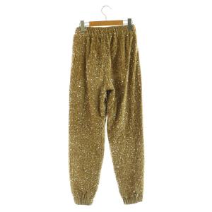 HERNO ベロア スパンコール ジョガーパンツ イージー 38 ベージュ /MY OS
