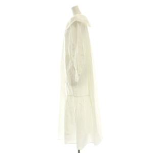 NE QUITTEZ PAS! 24年 POPLIN DOBBY ZIGZAG TAPE BIG COLLAR DRESS ワンピース