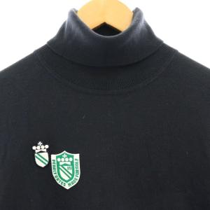 PEARLY GATES タートルネックコットンニットプルオーバー セーター 長袖 4 紺 ネイビー /AT OS