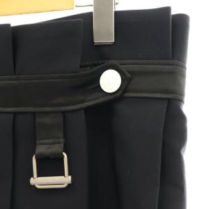 THE RERACS THERERACS ザリラクス ラップ ビッグプリーツスカート ひざ丈 ウール 36 紺 ネイビー /AT OS