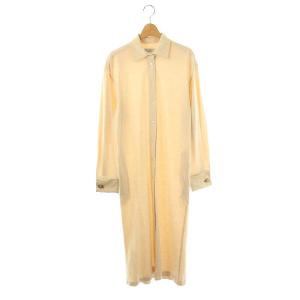 SFILATA カフスボタン ウール シャツワンピース ロング IT36 ライトベージュ /ES OS