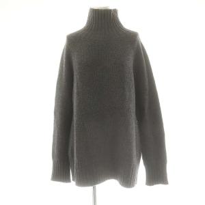ハイネックニットプルオーバー セーター 長袖 グレー /AT OS