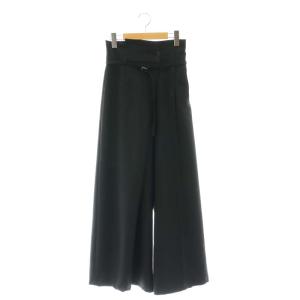 24AW HAKAMA タックワイドパンツ ベルト付き 2 ブラック /DF OS