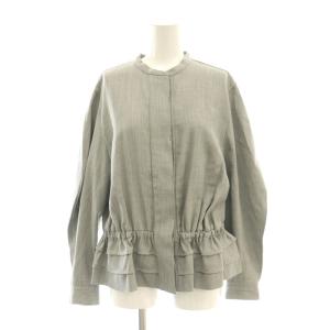 martinique セットアップ ブラウス 長袖 ワイドパンツ ベルト付き 2 グレー /DF OS