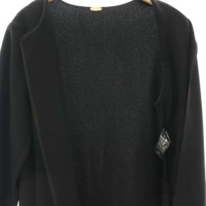 MUSE de Deuxieme Classe トリアセジョーゼットコート ロング 薄手 ブラック /DO OS