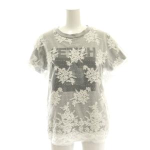 REKISAMI レース レイヤード Tシャツ カットソー 半袖 1 グレー /HK OS