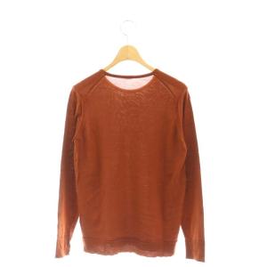 MUSE de Deuxieme Classe FF30 クルーネックプルオーバーニット セーター ウール 38 オレンジブラウン /DO OS
