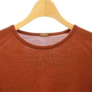 MUSE de Deuxieme Classe FF30 クルーネックプルオーバーニット セーター ウール 38 オレンジブラウン /DO OS