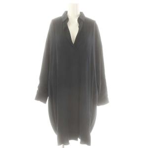 スキッパー 長袖 ワンピース 38 ネイビー /ES OS