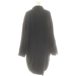 ENFOLD スキッパー 長袖 ワンピース 38 ネイビー /ES OS