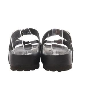 BIRKENSTOCK アリゾナ Arizona サンダル フラット ビッグバックル レザー 38 ブラック 1019991 /YO13