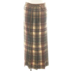 チェック ウール ラップスカート 変形 M マルチカラー /DF OS SH