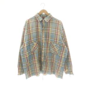 24AW LASTMAN Lm Flannel Shirt XL 水色
