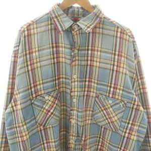 SAINTMICHAEL 24AW LASTMAN Lm Flannel Shirt XL 水色