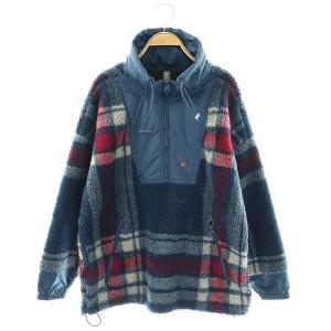 Fleece Jacquard フリースジャガードジャケット ブルゾン プルオーバー オーバーサイズ M