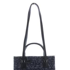 René ツイード 2WAYバッグ ハンドバッグ ショルダーバッグ 紺 ネイビー /SR28 SH