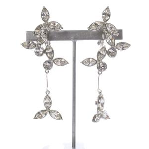 René クリスタル ドロップイヤリング シルバー色 /SR12 SH