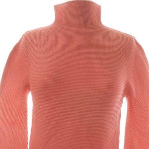 me ISSEY MIYAKE MI191FJ351 ハイネックプルオーバー カットソー 長袖 ローズピンク /ES OS SH