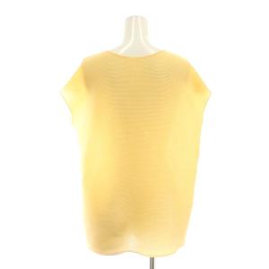 me ISSEY MIYAKE MI41FK068 ノースリーブカットソー ワッフル ペールオレンジ /ES OS SH