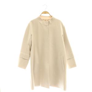 スタンドカラー ウール コート 36 ライトべージュ