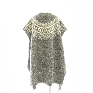 HYKE ノルディック柄 ニット ベスト 1 グレー ホワイト