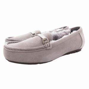 きらきらビジューモカシン フラットシューズ ビット スエード 24cm グレー 631320 /GV AD
